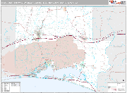 Crestview-Fort Walton Beach-Destin Metro Area Wall Map Premium Style